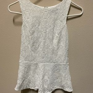 White House Black Market White lace blouse